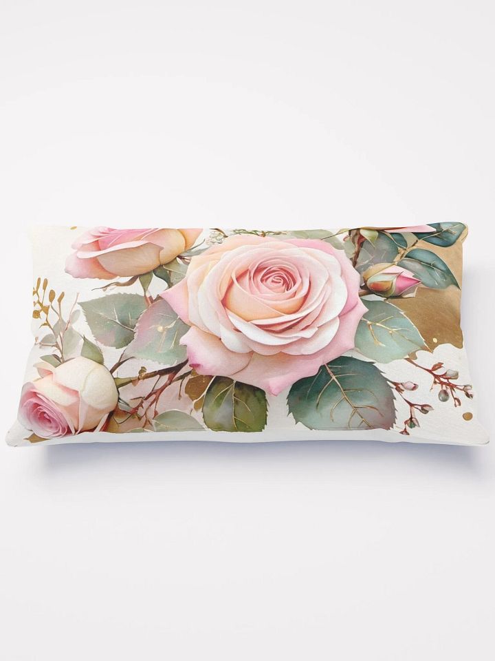 Golden Blush Rose Bouquet Pillow product image (2)