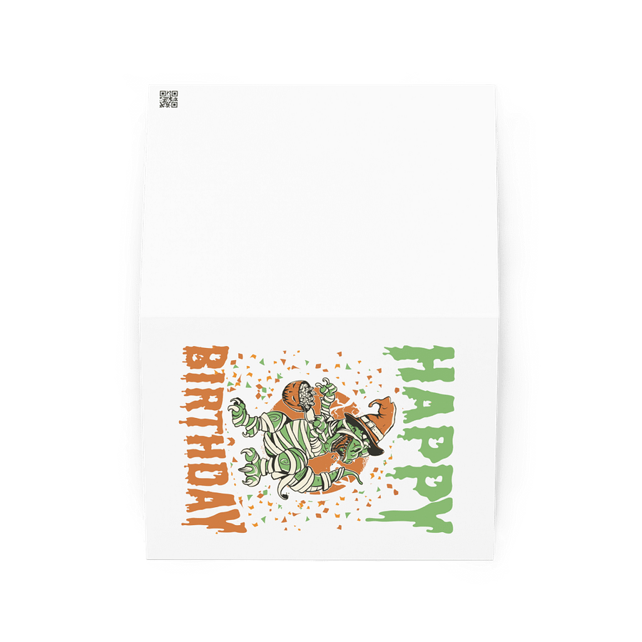 Happy Birthday (Dinosaur Halloween) Birthday Card 5" x 7" product image (2)