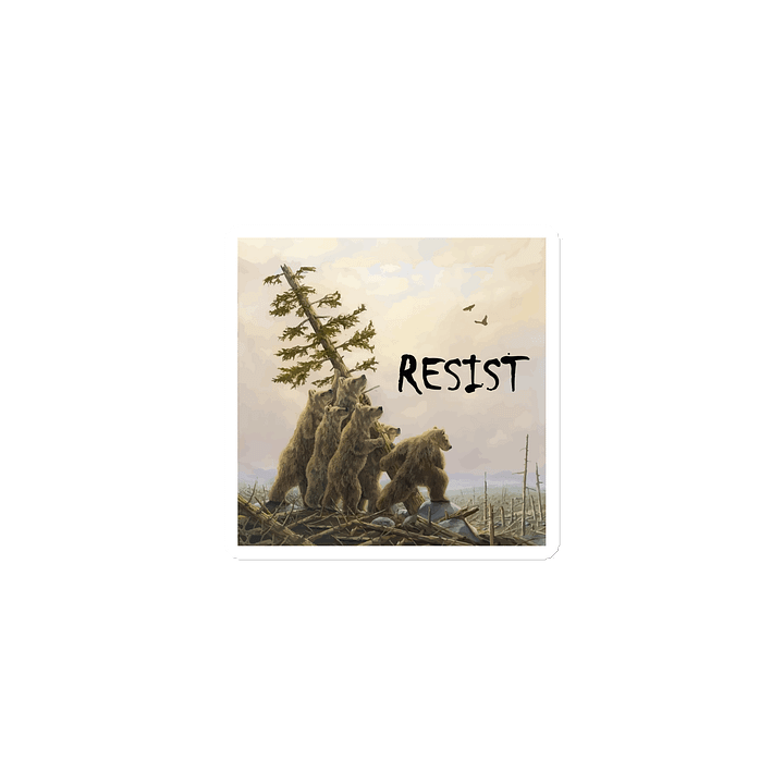 BEARS RESIST! Flat Magnet 3 SIZES! Iwo Jima Forest Service Smokey Our Parks Bear Alt National Parks Die Cut Magnet product image (1)