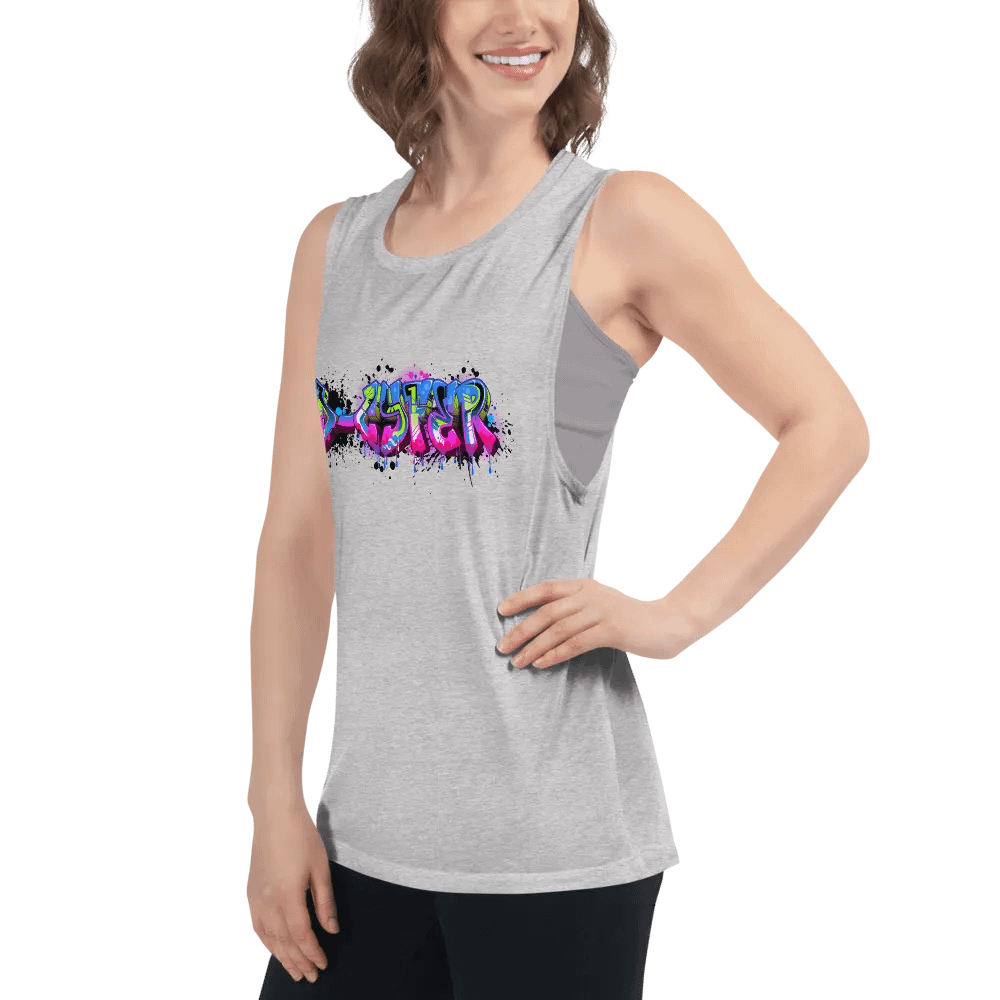 D-cyfer Logo Graffiti Chic 'SLYFER' Muscle Tank product image (53)