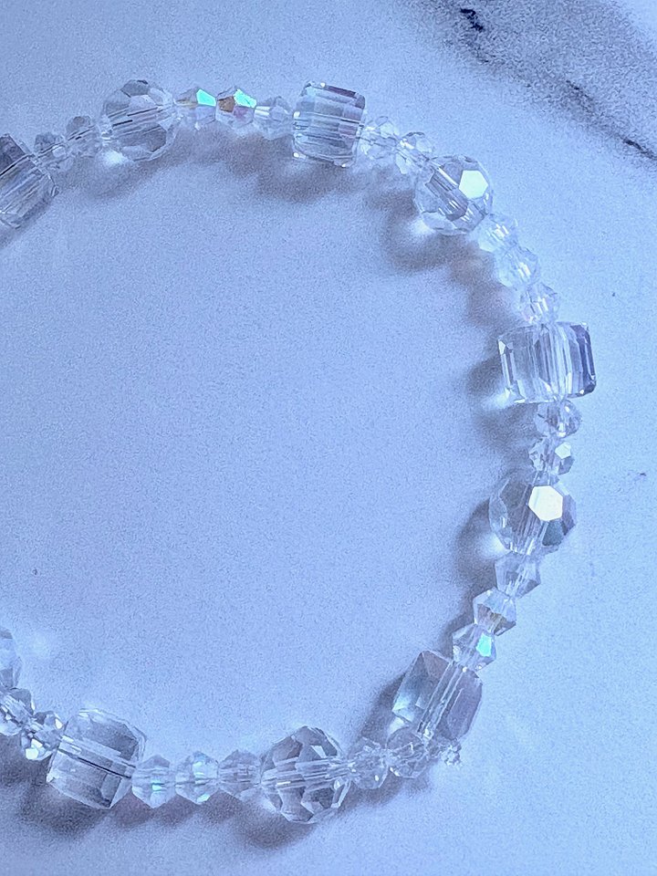 Handmade 7.5" Crystal Bead Stretch Bracelet | Coastal Charm Jewelry by Monique Faella Designs™ | MFD-00163 product image (2)