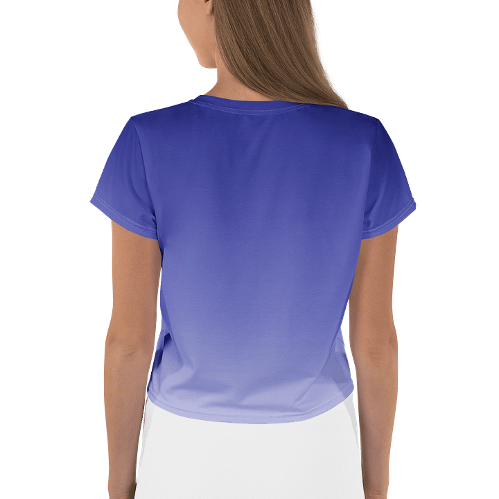 Blue White Shade Sublicolor 132 All-Over Print Crop Tee product image (2)