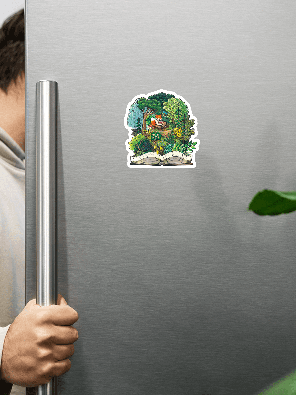 Fantasy Forest Fox Cake - 4 Inch Magnet product image (3)
