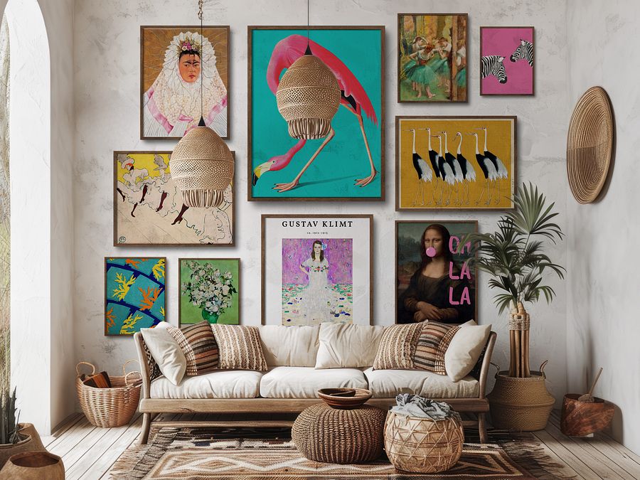 Maximalist Gallery Wall Set of 10 Vintage Art DIGITAL Prints product image (2)
