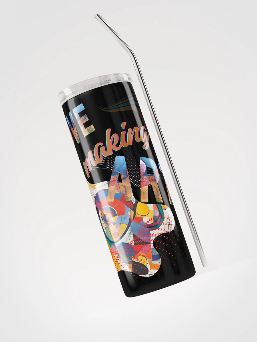 stainless steel tumbler kadinsky inspired design for the artist. 'Love making Art'  Perfect gift for  colleague, friend who loves arty things product image (3)