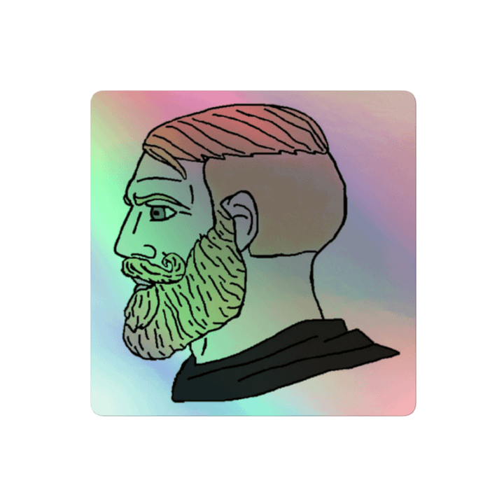 Reflective Chad Sticker product image (2)