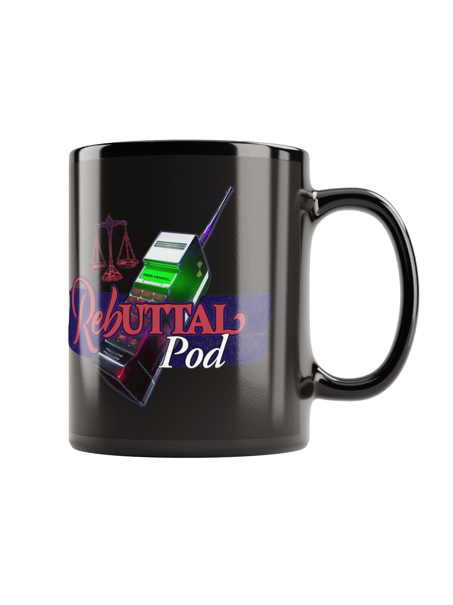 Rebuttal Podcast Black Glossy Mug product image (1)