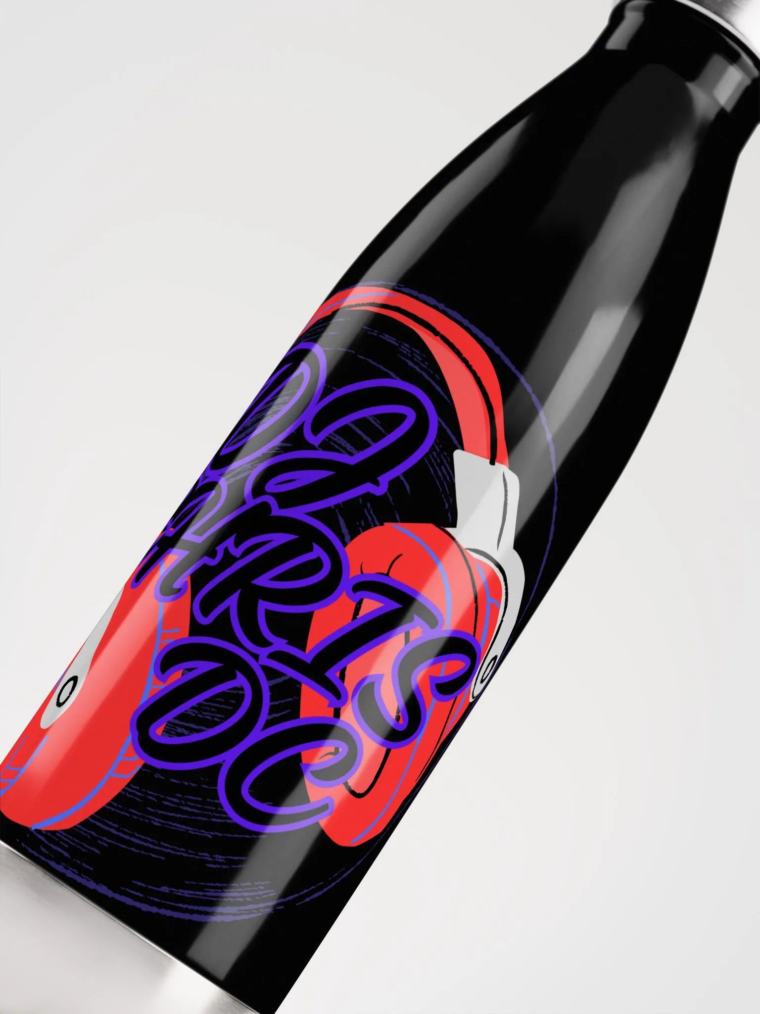 Glossy Steel Thirst Quencher With Red Graphic product image (9)