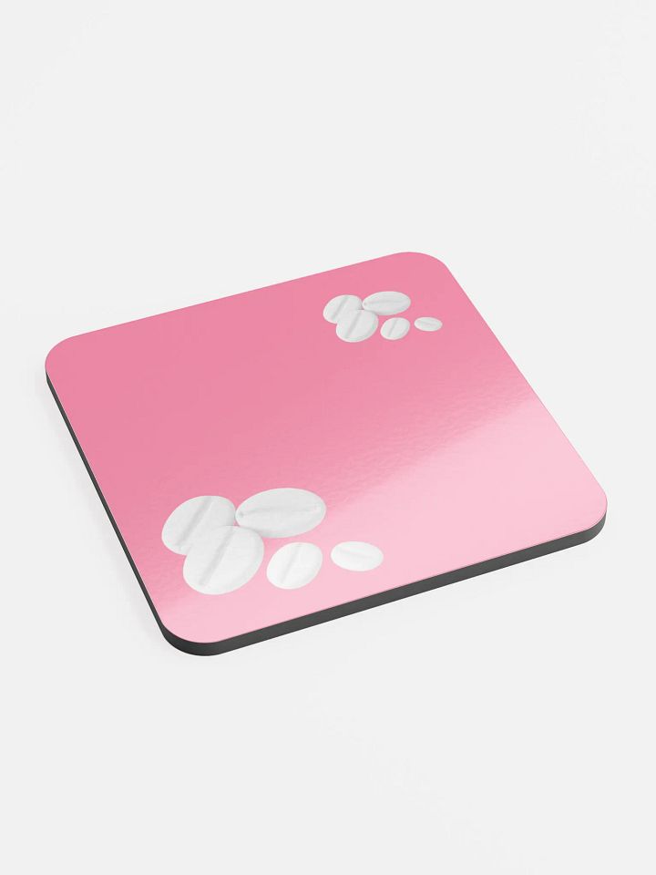 Pink I Swear They Are Coffee Beans! White Coffee Beans Coaster product image (2)
