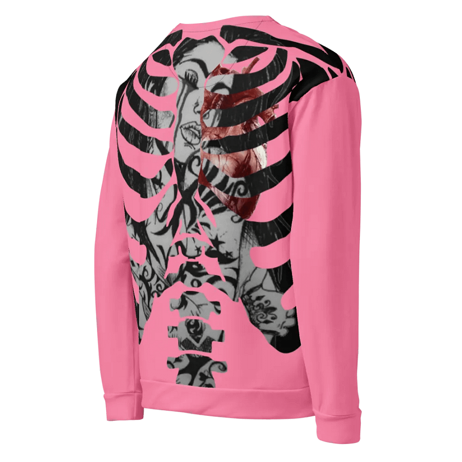 Heartbreak Ribcage - TICKKE ME PINK | Unisex Sweatshirt product image (5)