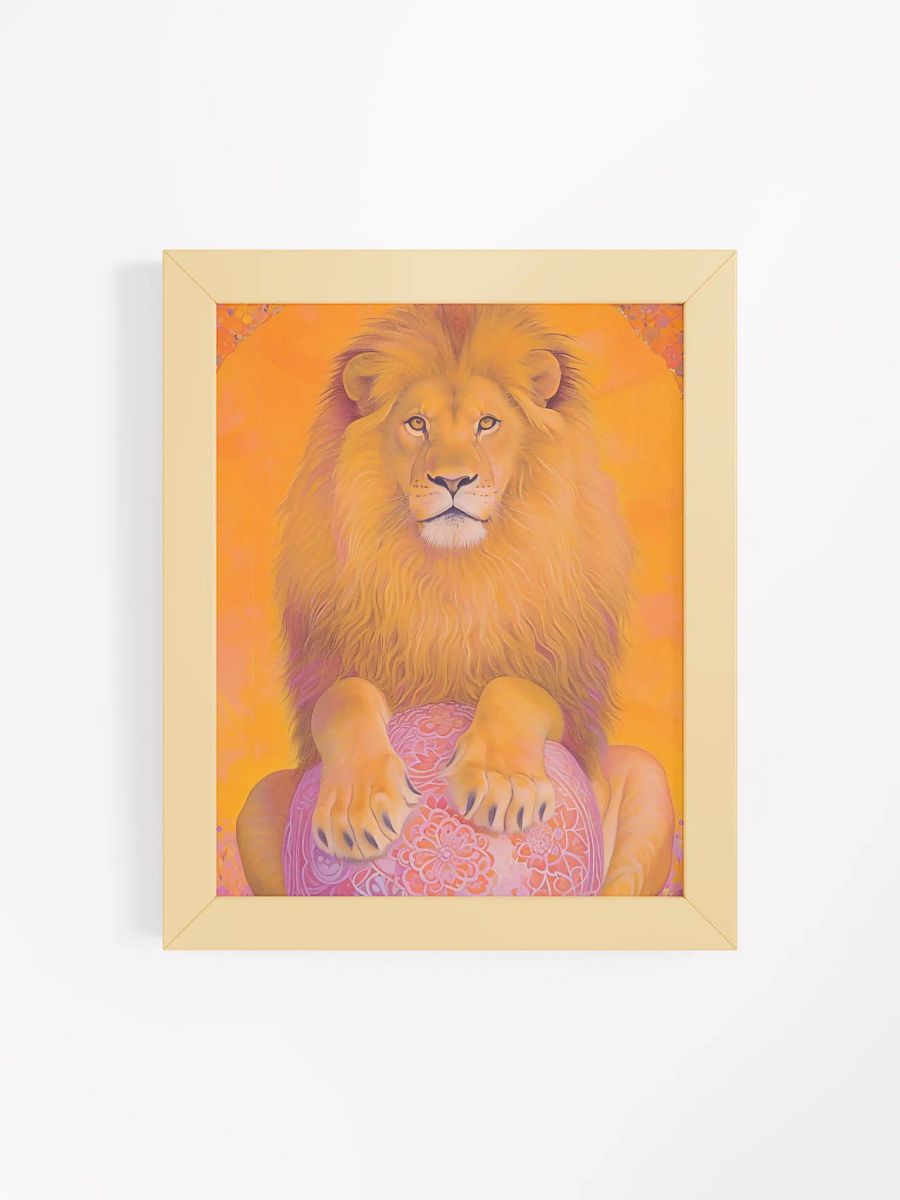 Majestic Lion Globe Framed Poster product image (8)