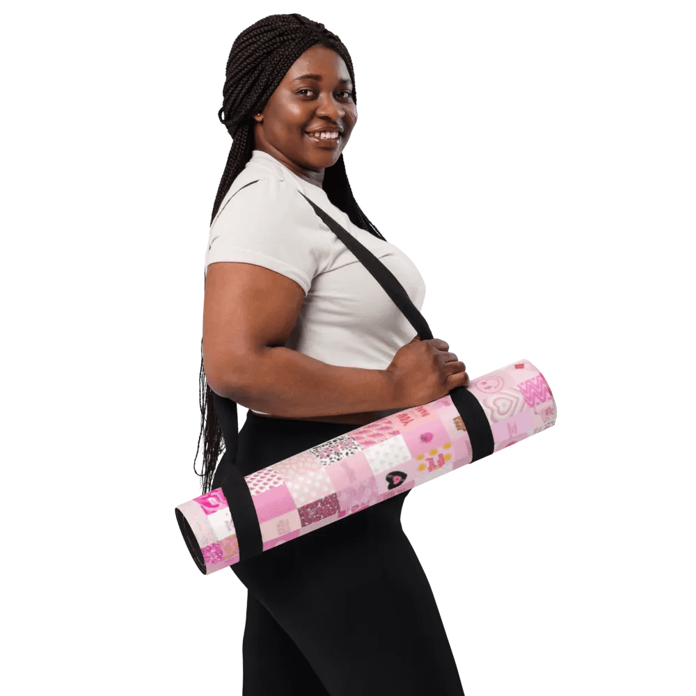 Live bold pink yoga mat product image (10)