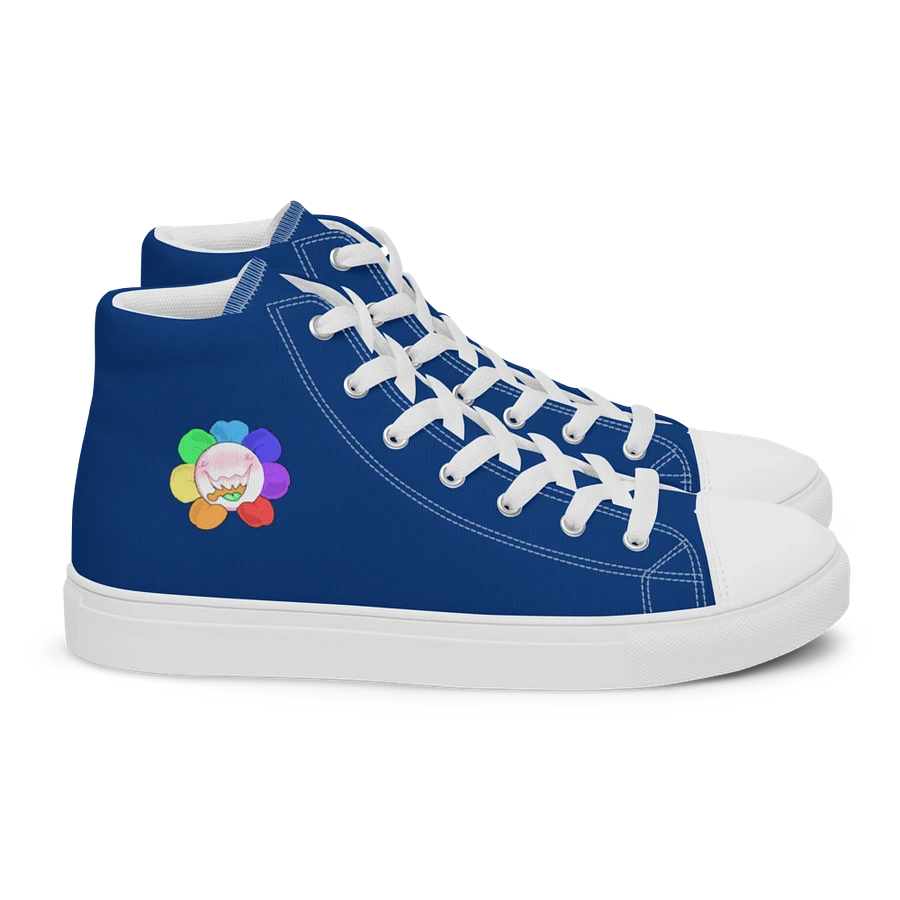 Navy and White Flower Sneakers product image (15)