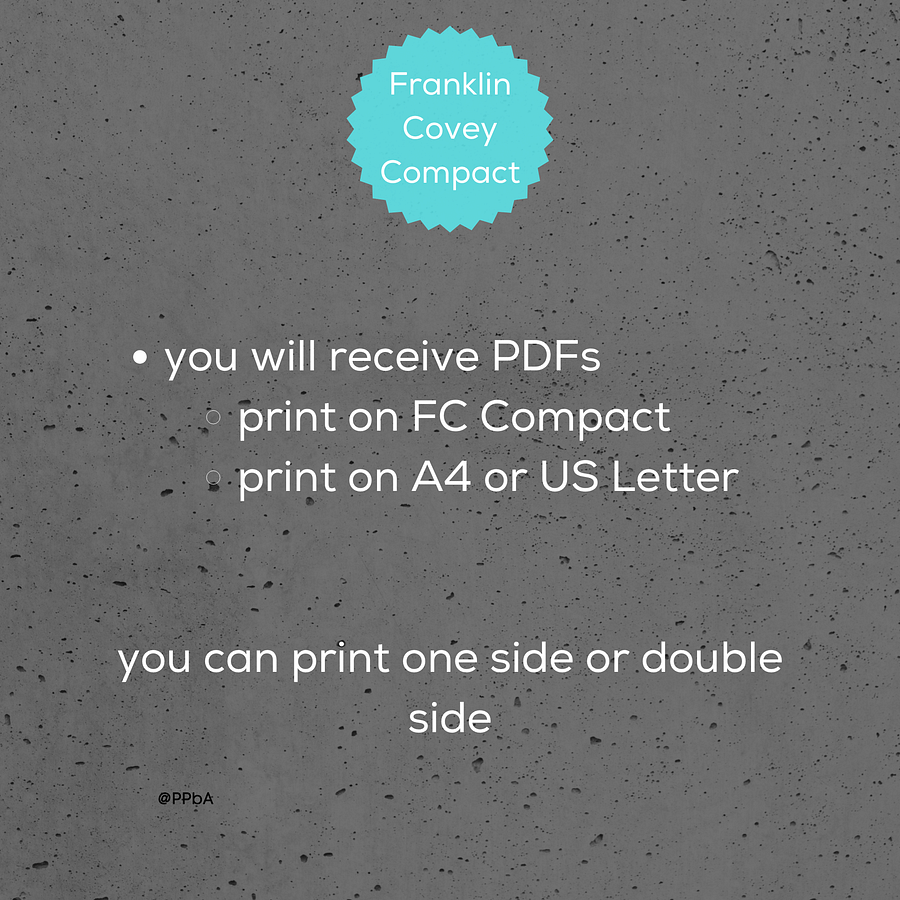 grid note pages - Franklin Covey Compact - various grid sizes - 3.7/4/4.5/5 mm product image (5)