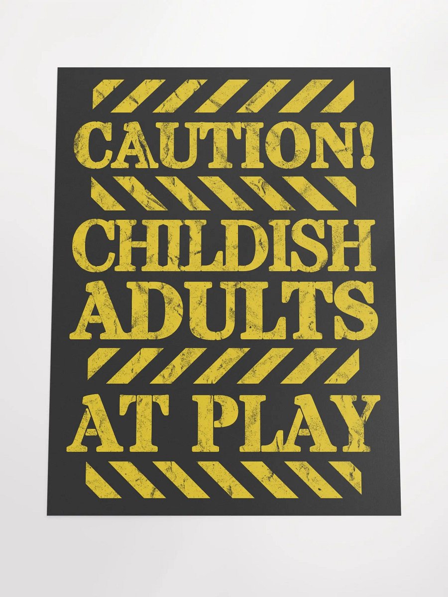 CAUTION SIGN GAME ROOM POSTER FOR BOARD GAMERS 18
