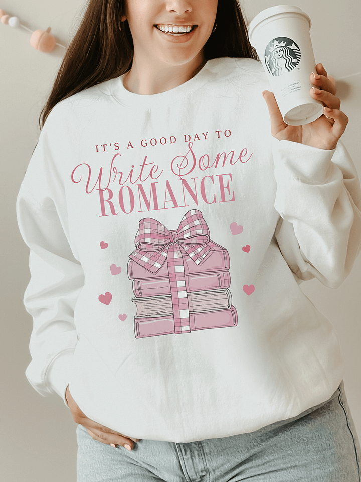 Good Day To Write Romance Crewneck Sweatshirt product image (1)
