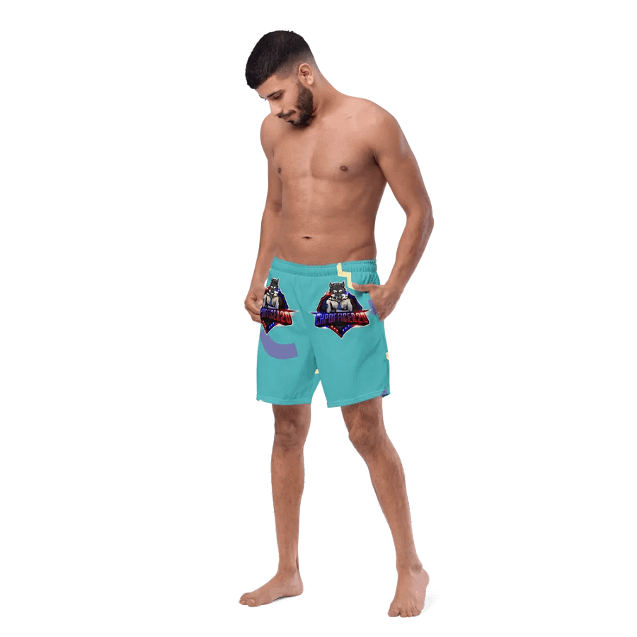 Choppercrew Emblem All-Over Print Swim Trunks product image (6)