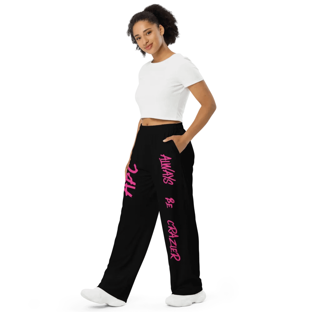 ABC Always Be Crazier Unisex Wide-Leg Pants product image (4)