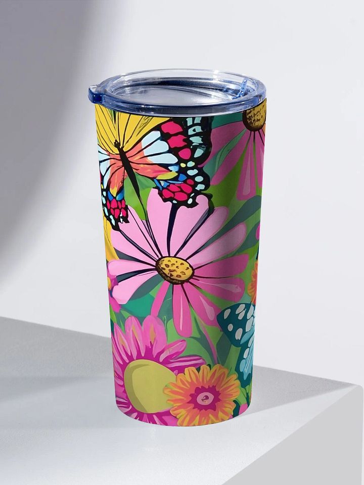 Fluttering Butterflies Blooms Stainless Steel Tumbler product image (2)