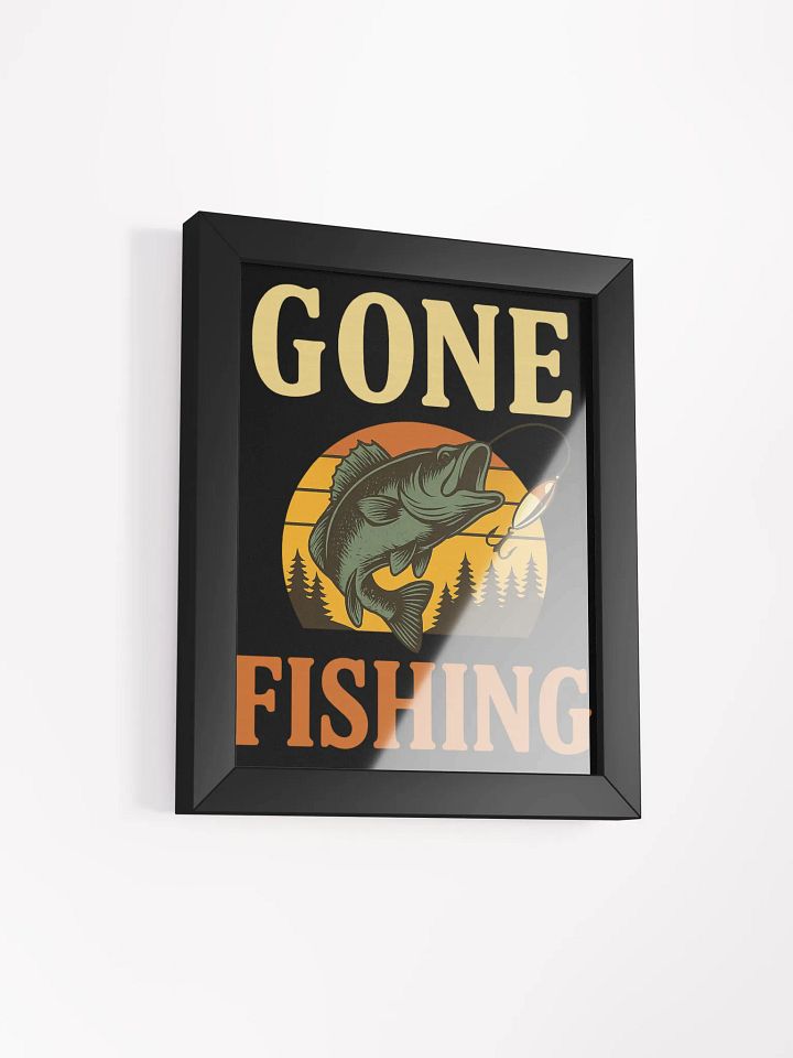 Gone Fishing Poster – Retro Cabin Wall Art for Outdoorsmen product image (2)