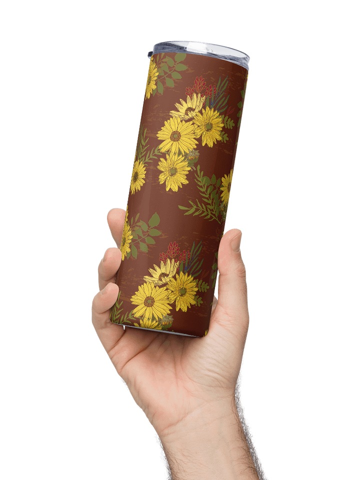 Helianthus Sunfllower 20-ounce Stainless Steel Tumbler with Straw - Red product image (2)