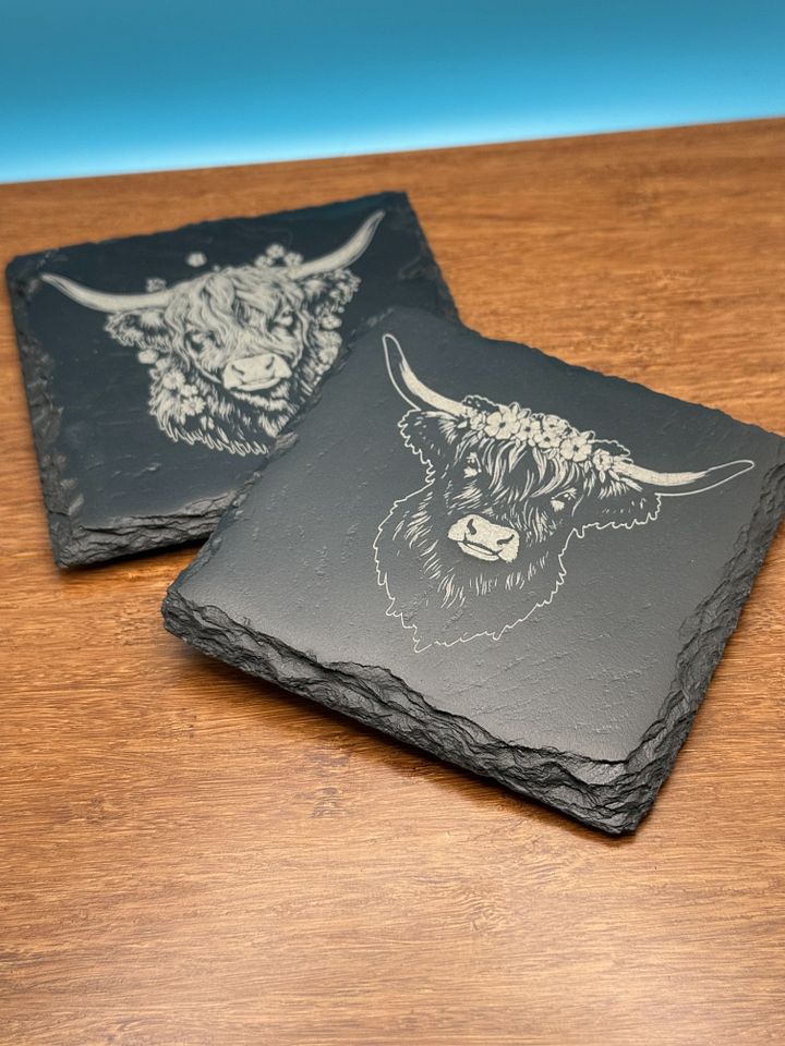 Copy of Highland Cow Slate Coasters (4 Pack)- Bring the Highlands Home product image (2)