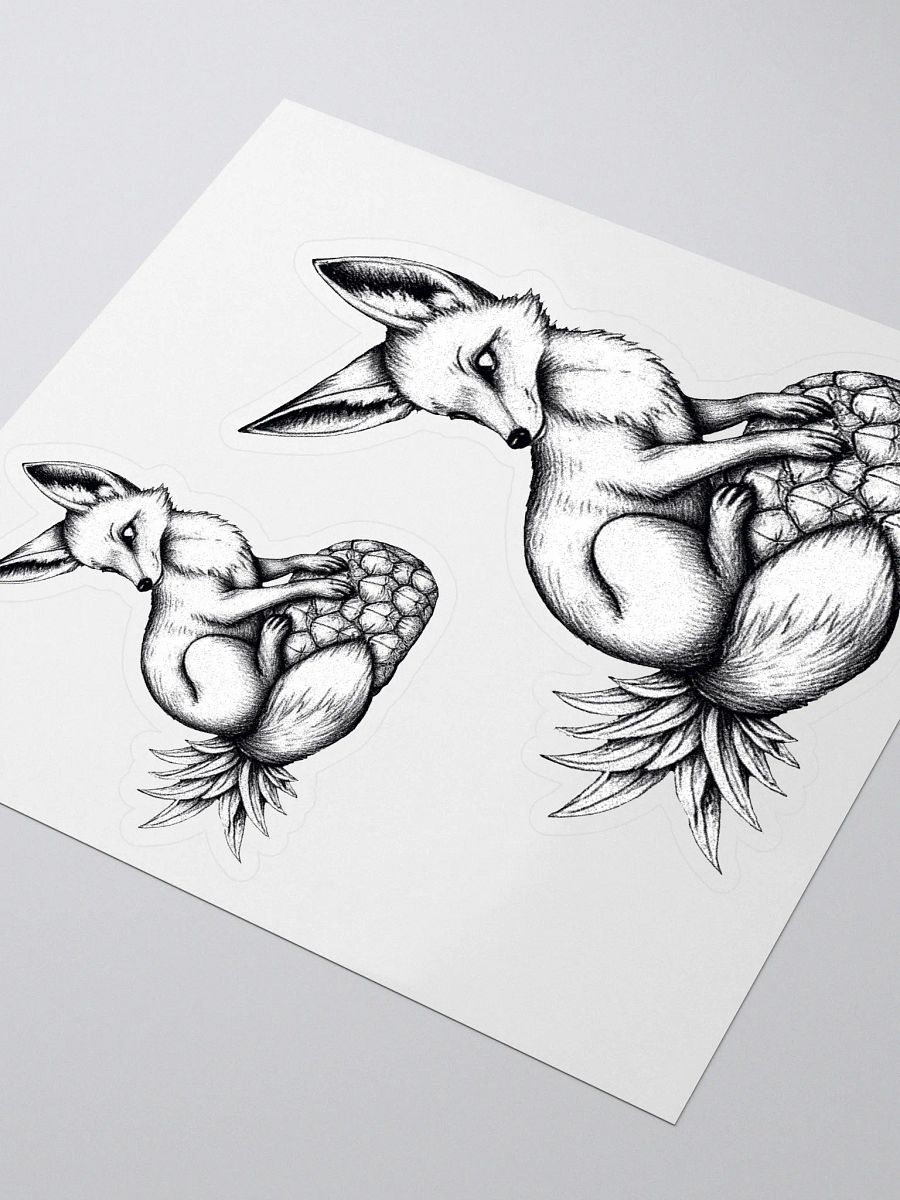 Vixen on a pineapple Ink draw vinyl sticker product image (3)