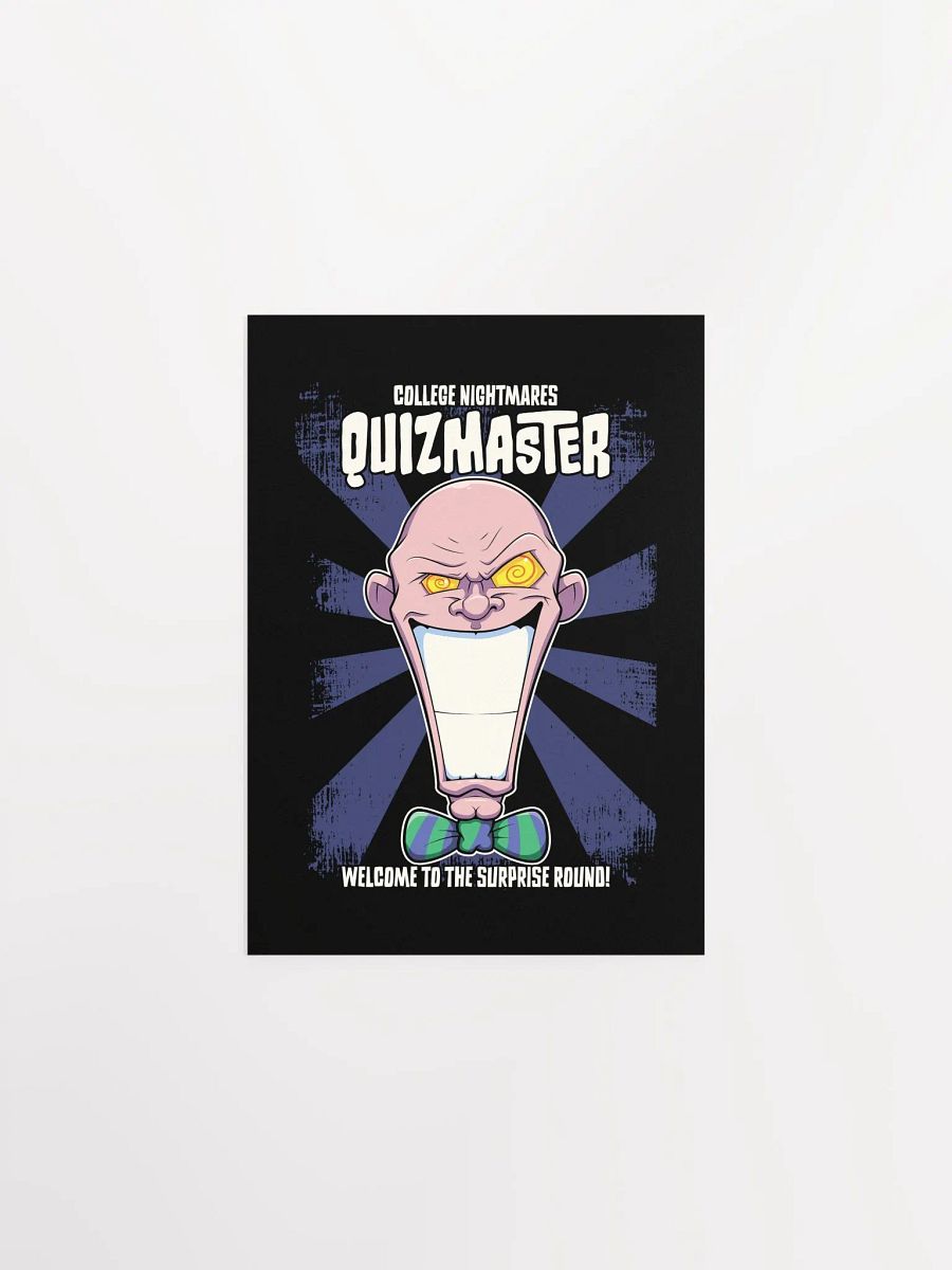 Quizmaster Supervillain Poster – Funny College Student Art product image (6)