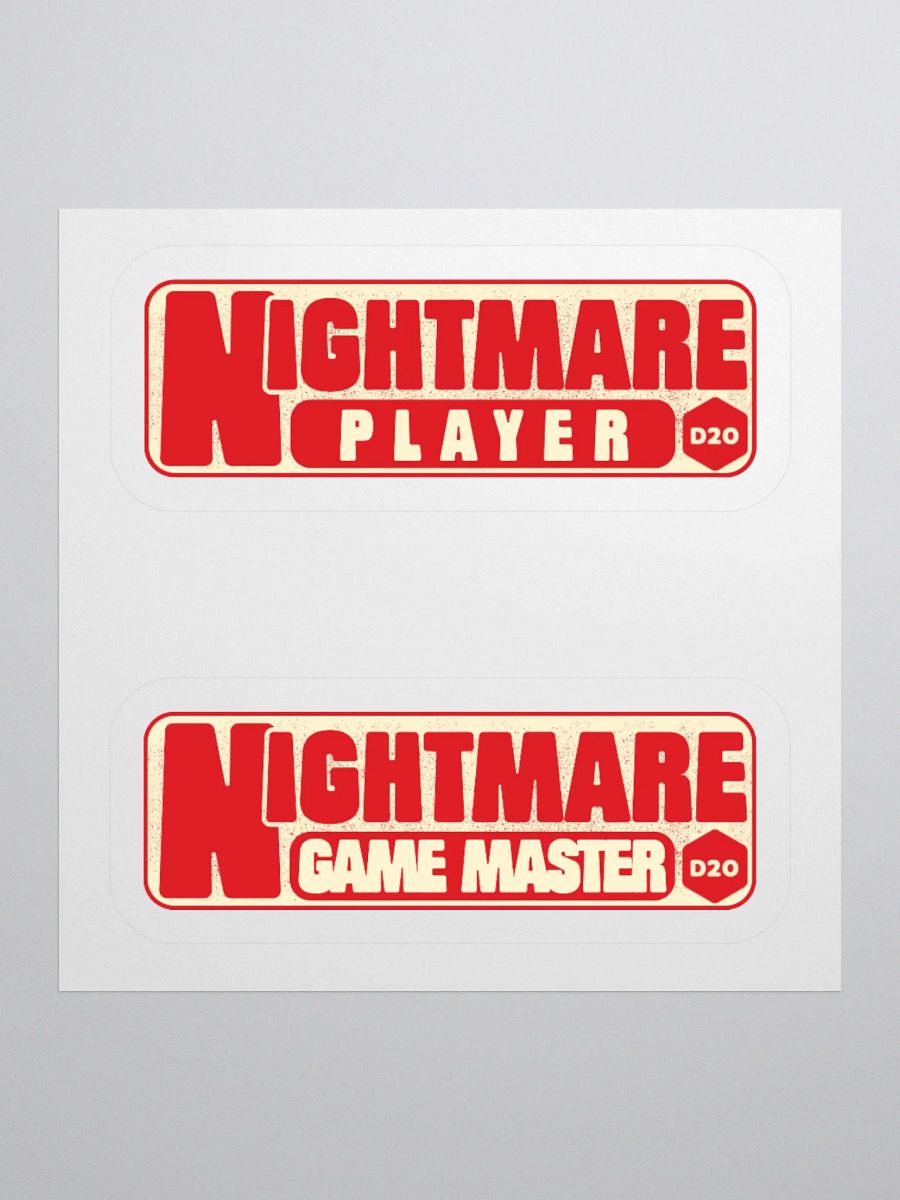 Nightmare Player | Nightmare GM 3" Stickers product image (1)