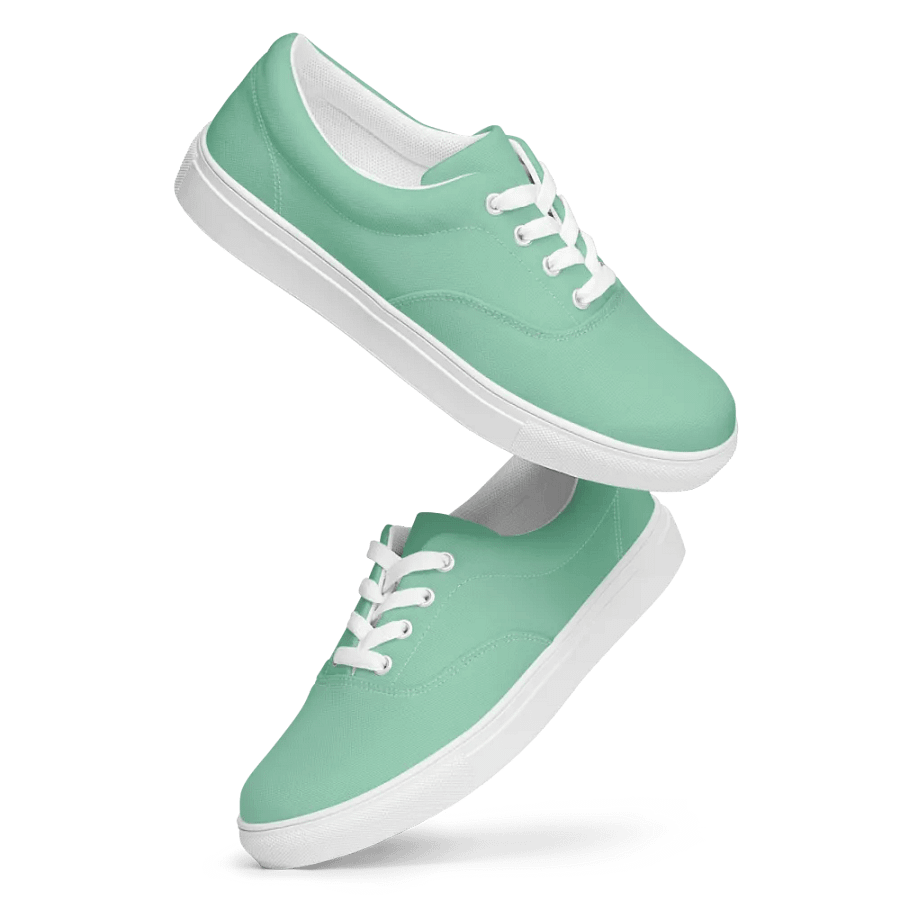 Muse Coquette Lace-Up Canvas Shoes (Mint jam) product image (9)