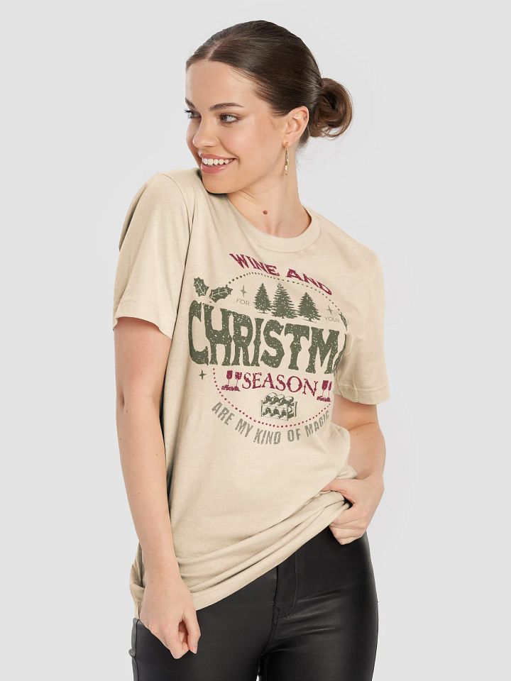Wine and Christmas Season T-Shirt – Festive Shirt Outfit for Wine Lovers product image (22)