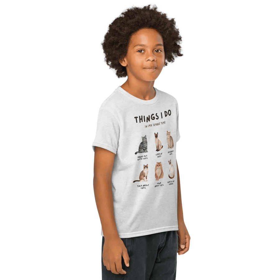 Things I Do: Cat Edition Kids Tee product image (20)