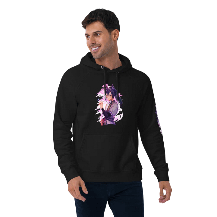 Unisex Eco Raglan Hoodie - Standard | Dark Mode product image (2)