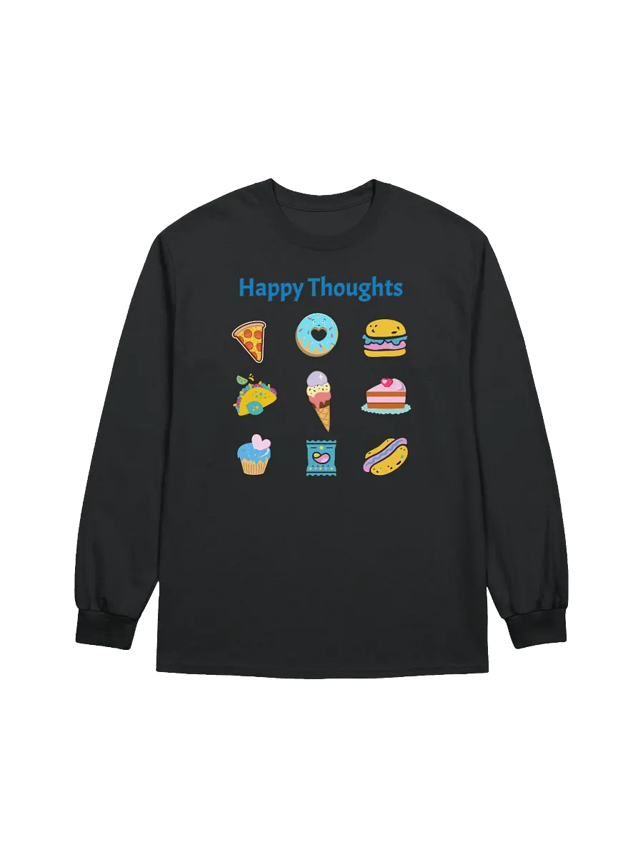 Happy Thoughts - Don't Judge Me - Junk Food - Gildan Ultra Cotton Unisex Long Sleeve T-Shirt product image (3)
