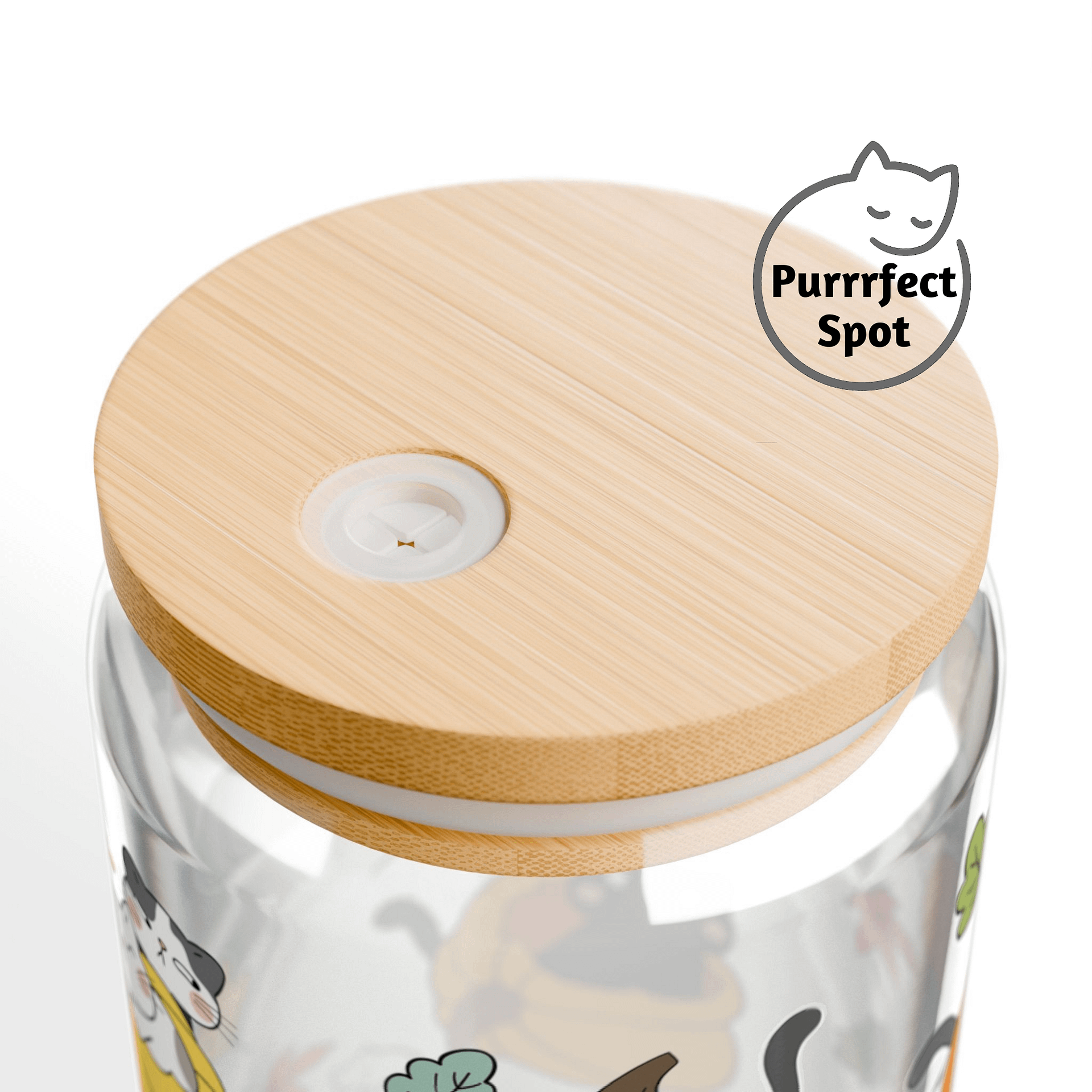 Fall Cats 16oz Glass Can Cup – Cute Autumn Pumpkin Cat Cup 🍂🐾🎃 product image (3)