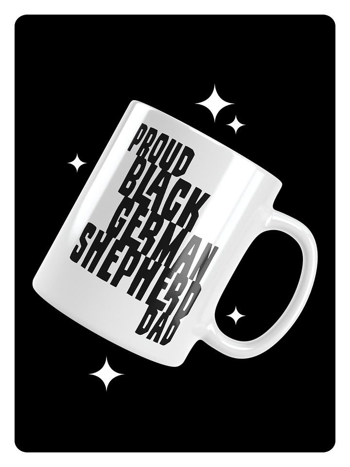 Proud Black German Shepherd Dad Small Mug product image (1)