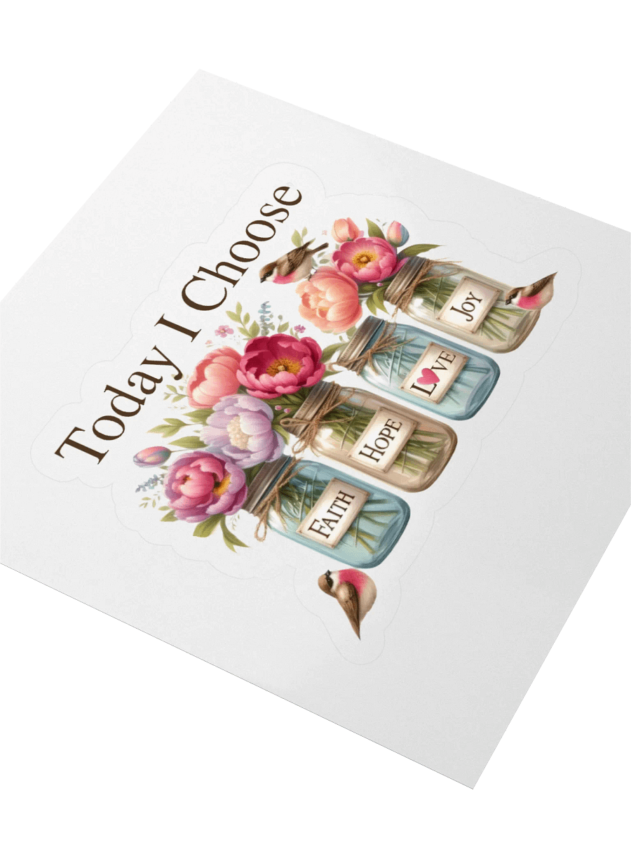 Today I Choose Kiss Cut Stickers. product image (3)