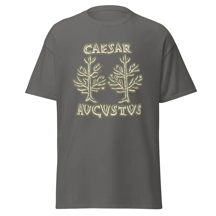 Caesar Augustus Octavian Authentic Roman Art from 27 BC, Charcoal T-Shirt product image (1)