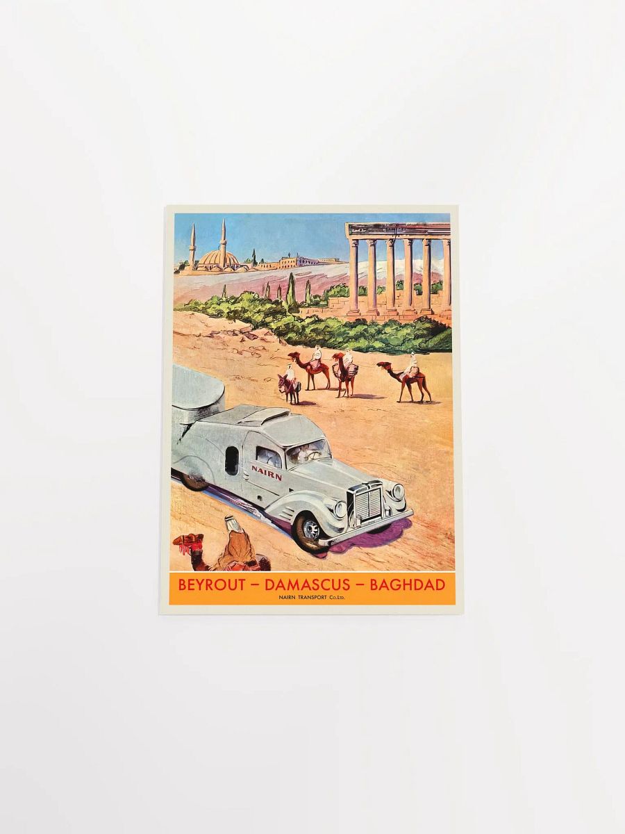 Beirut, Damascus, Baghdad/Lebanon, Syria, Iraq. 1930s — retro vintage travel poster, retro travel art, retro travel wall art product image (9)