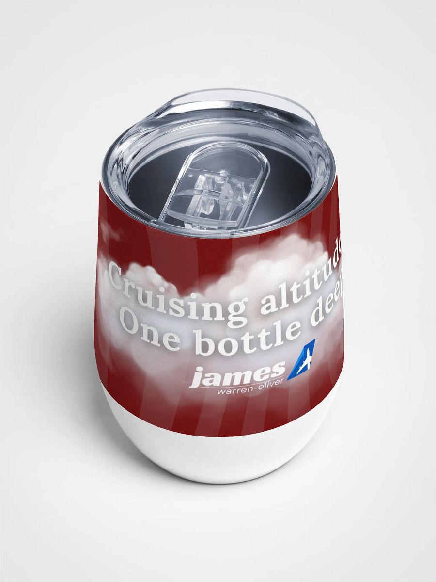 🍷 Cruising Altitude: One Bottle Deep - Traveller’s Wine Tumbler product image (5)