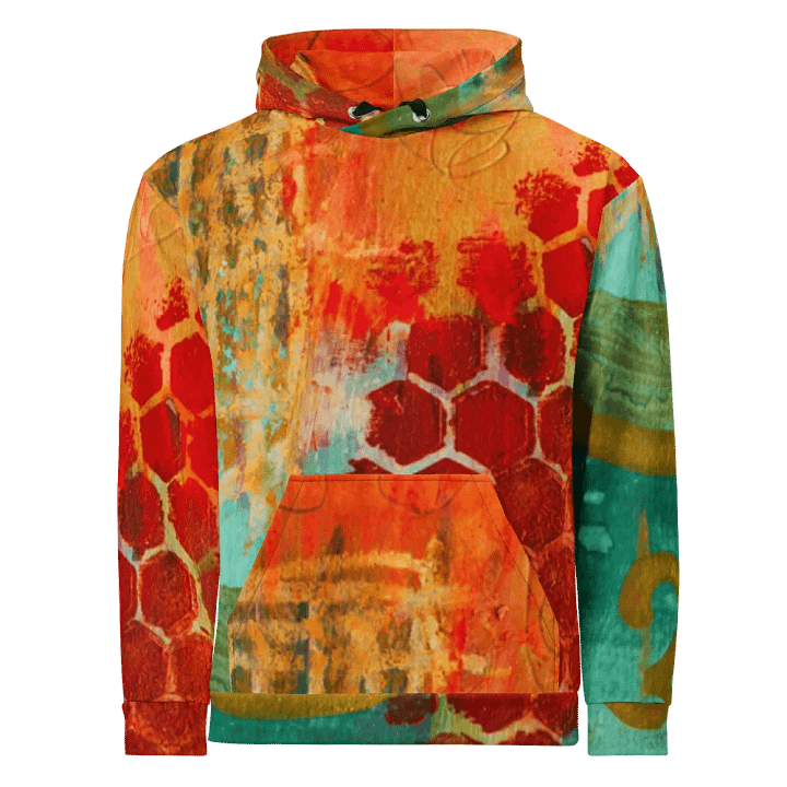 original abstract painting on unisex sweatshirt, hoodie product image (1)