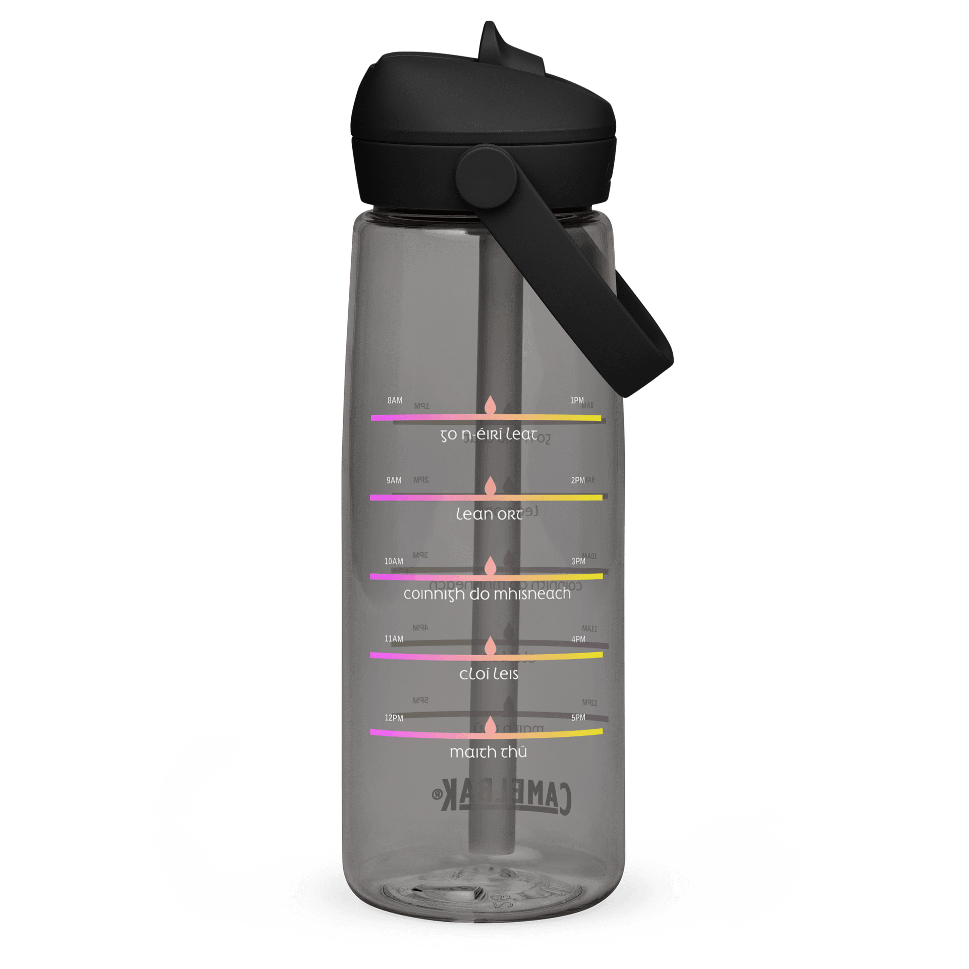 Motivational Water Bottle | CamelBak Thrive® Flip Straw Water Bottle in Irish / Gaeilge / Gaelic product image (2)