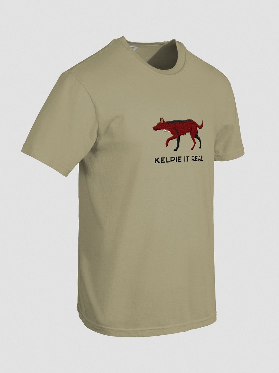 Kelpie It Real T-Shirt(Embroidered) of an Australian Kelpie(Brown) product image (18)