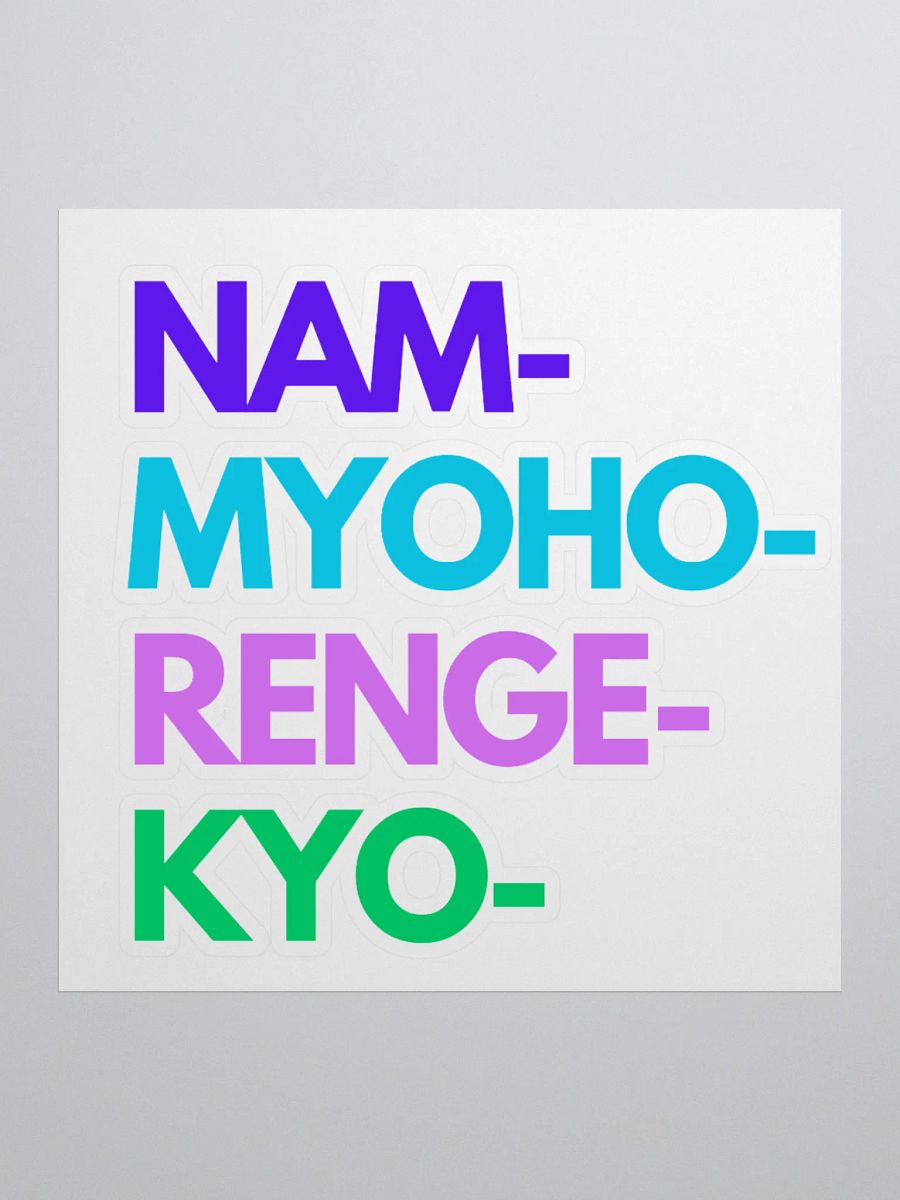 Nam-Myoho-Renge-Kyo Green Kiss Cut Stickers product image (1)
