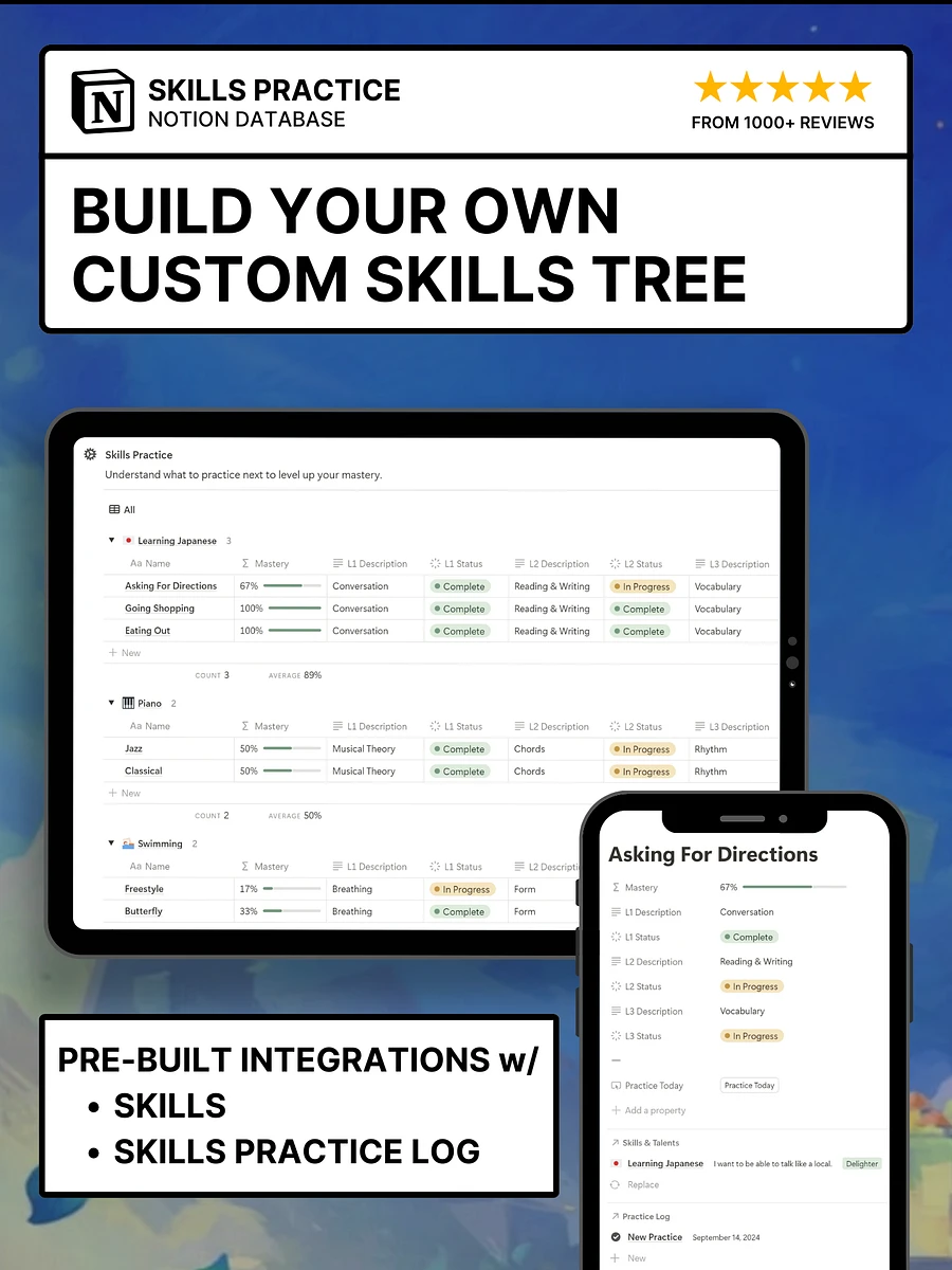 Skill Tree Notion Template product image (3)