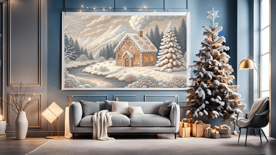 Gingerbread Cottage in Winter Wonderland - Frame TV IV product image (5)