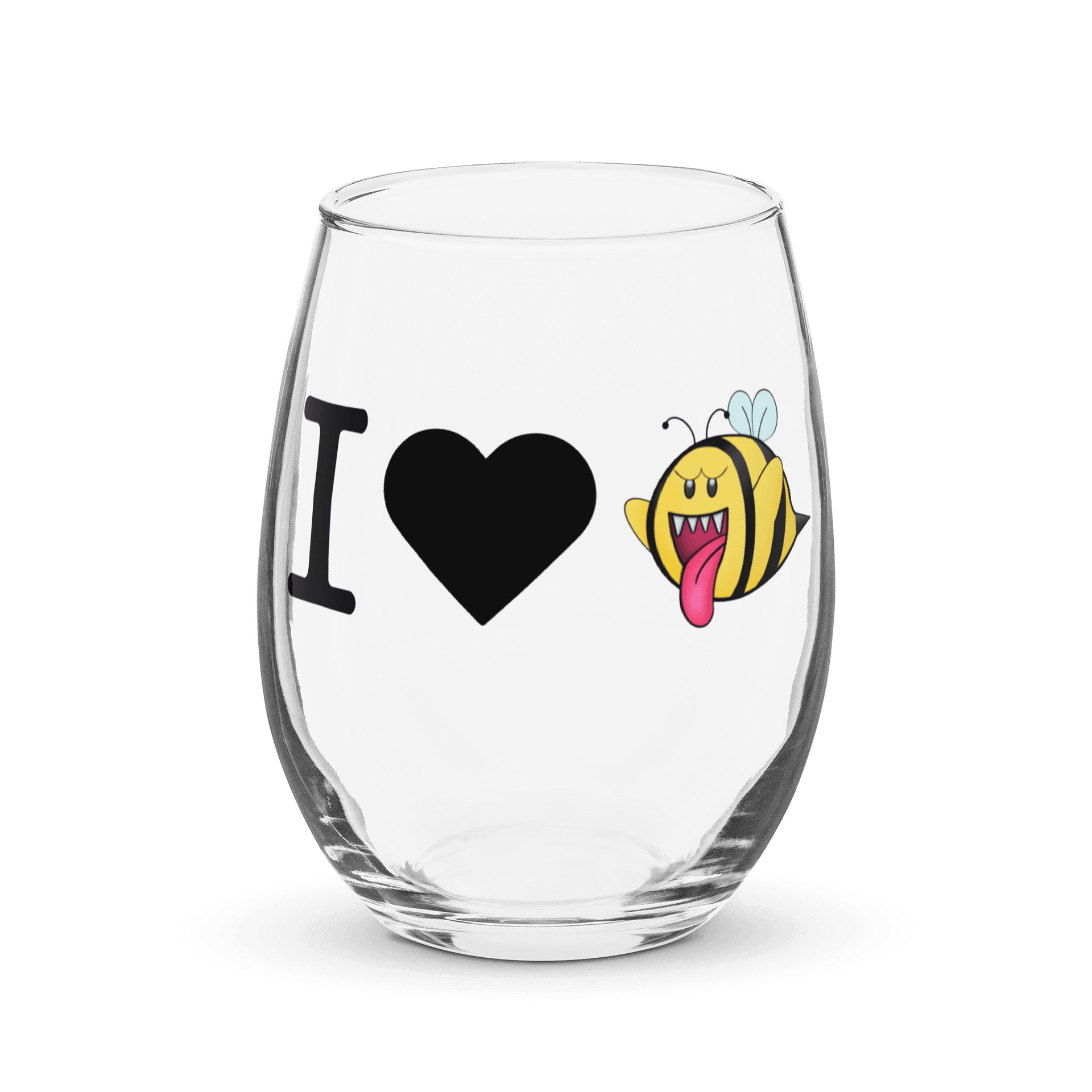 I Love Boo-Bees Stemless Wine Glass product image (1)