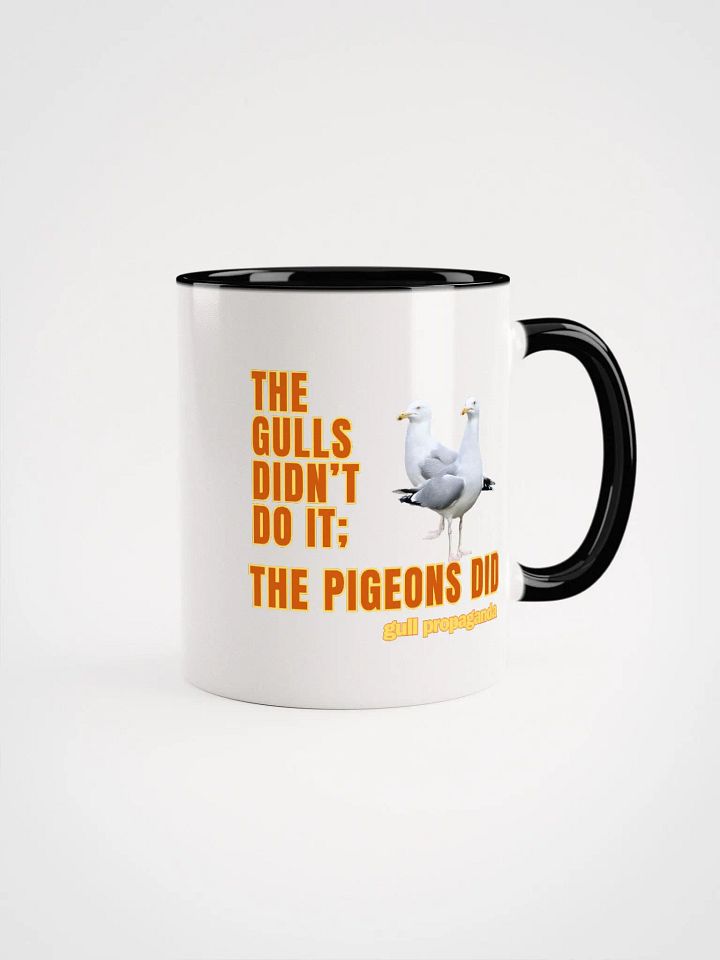 The Gulls Didn't Do it; The Pigeons Did - Gull propaganda colour interior mug product image (3)