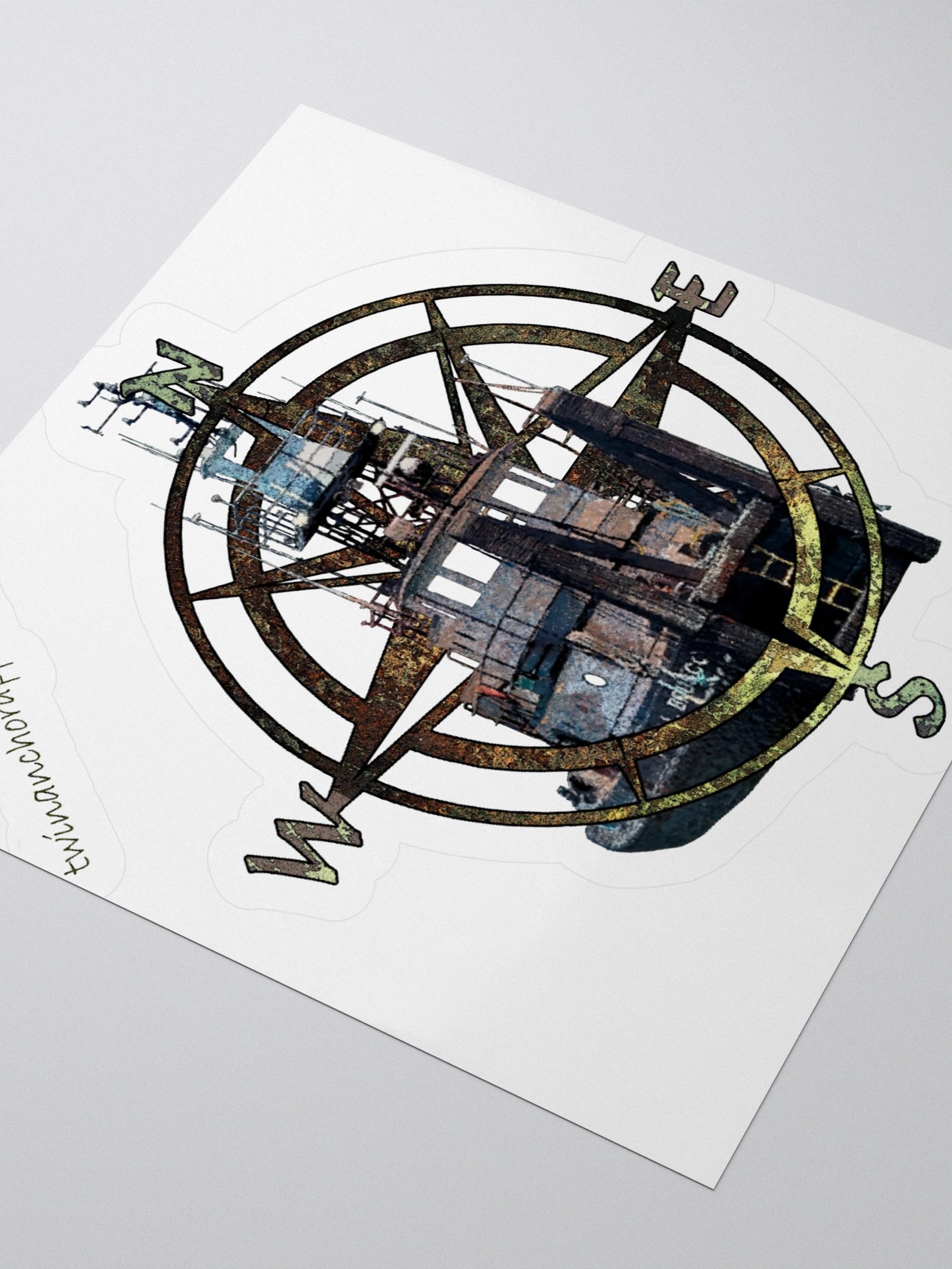 Compass Rose Terri L. Brusco Kiss Cut Stickers product image (3)