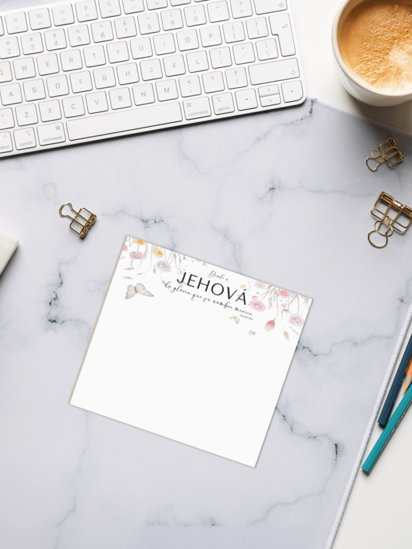 "Denle a Jehová la Gloria" | Salmo 96:8 | Butterfly Floral Pad product image (2)